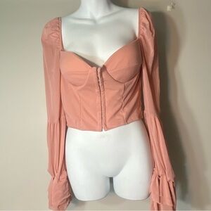 Women’s Chic Me Top Blouse Color Pink Size Large